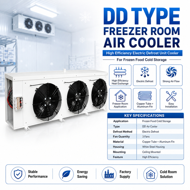 用于冷库解决方案的 OEM DD 型低温机组冷却器